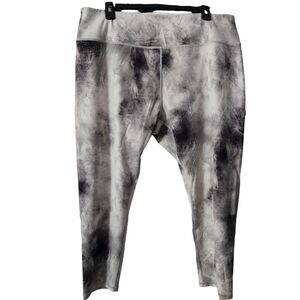 CALIA Womens Crop Leggings SHIMMER BURST SILVER Size 2X